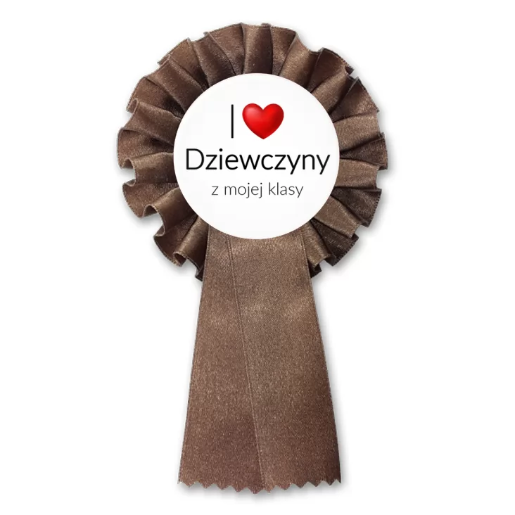 przypinka kotylion I love dziewczyny Dzień Chłopaka