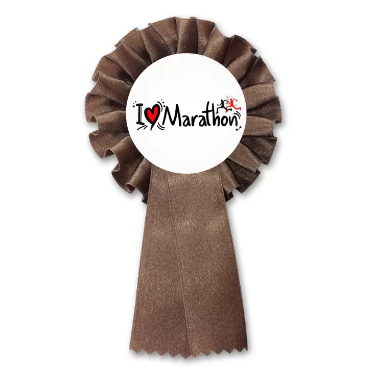 przypinka kotylion I love marathon