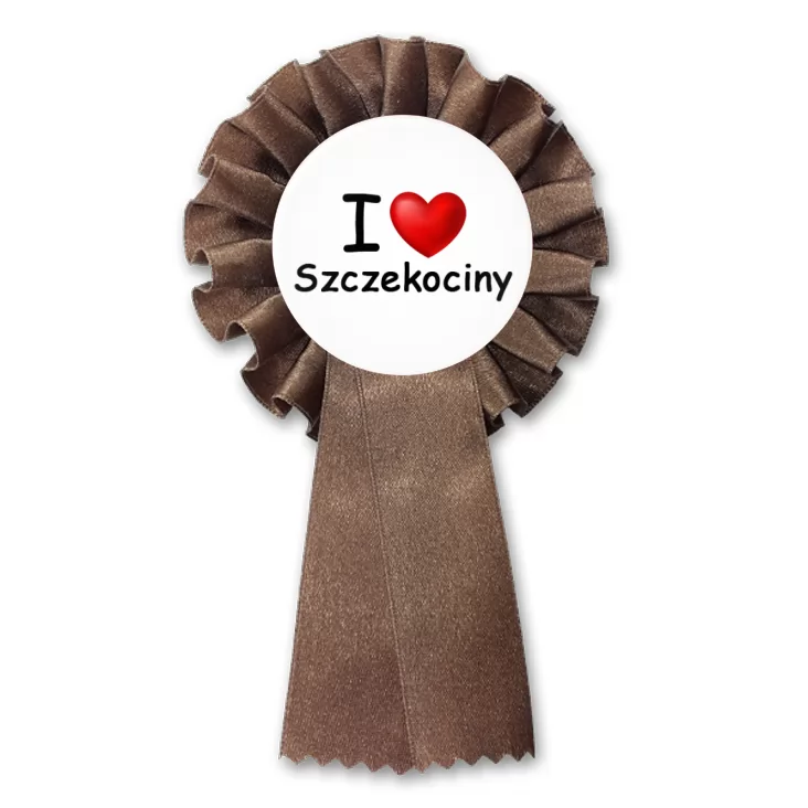 przypinka kotylion I love Szczekociny