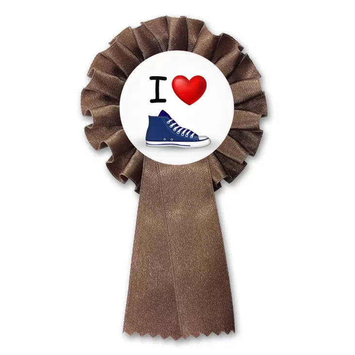przypinka kotylion I love trampki