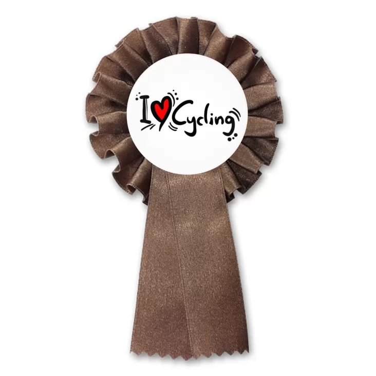 przypinka kotylion I love Cycling