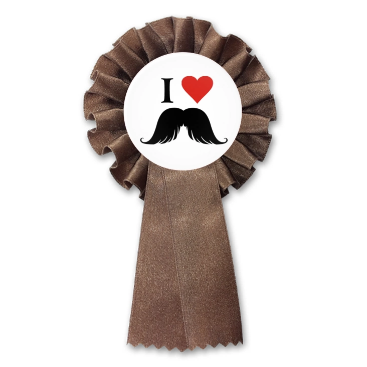 przypinka kotylion I love moustache