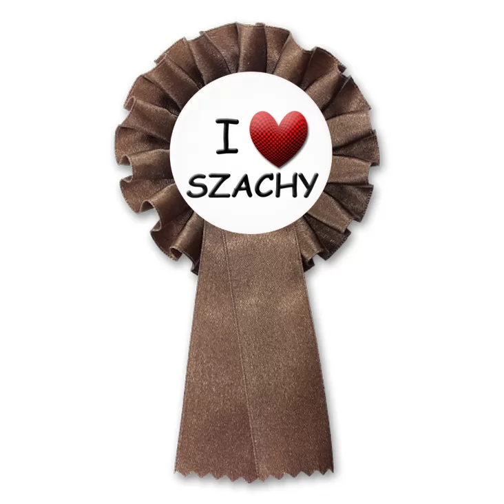 przypinka kotylion I love szachy