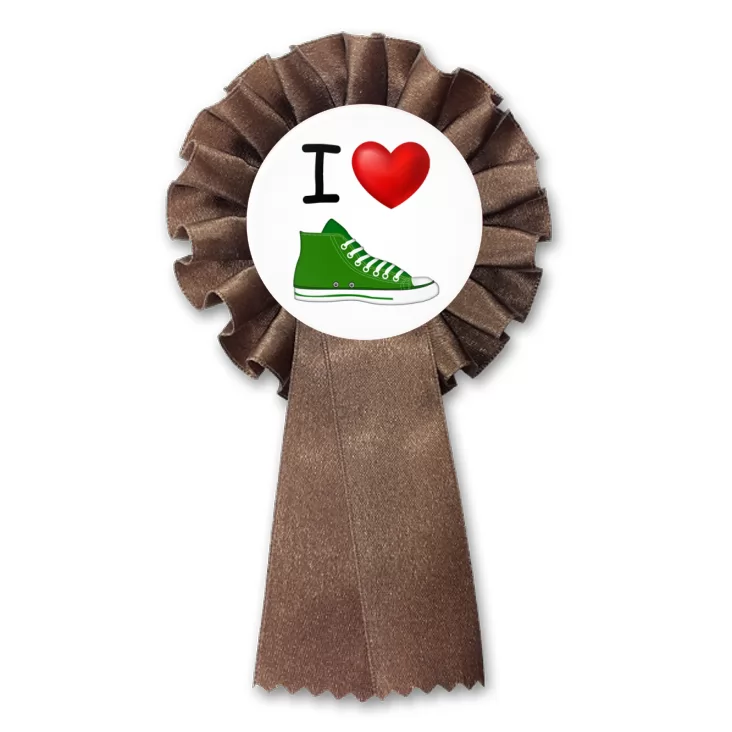 przypinka kotylion I love trampki