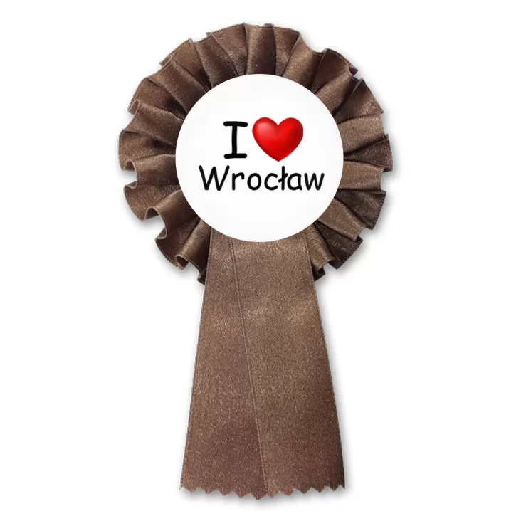 przypinka kotylion I love Wrocław