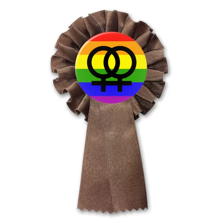 przypinka kotylion Para kobiet - symbole
