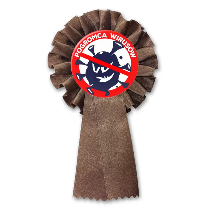 przypinka kotylion Pogromca wirusów