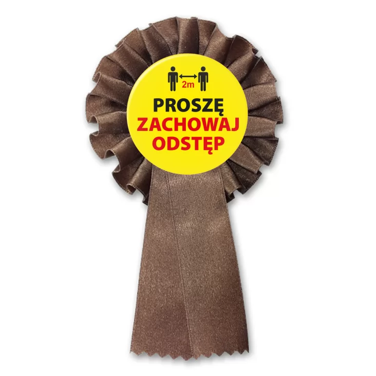 przypinka kotylion Zachowaj odstęp