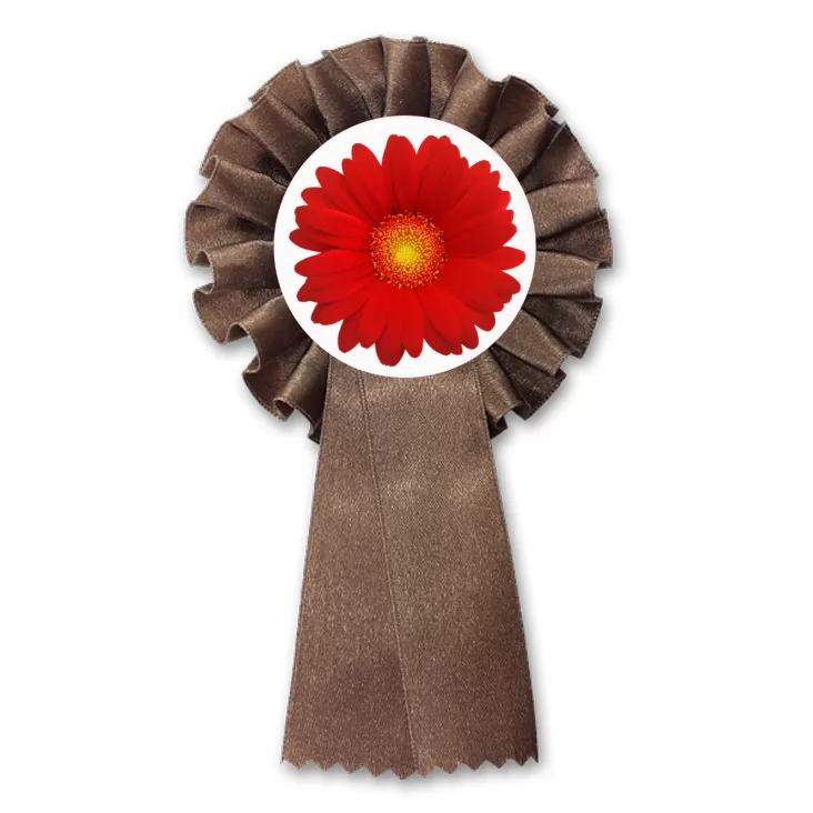 przypinka kotylion Gerbera czerwona