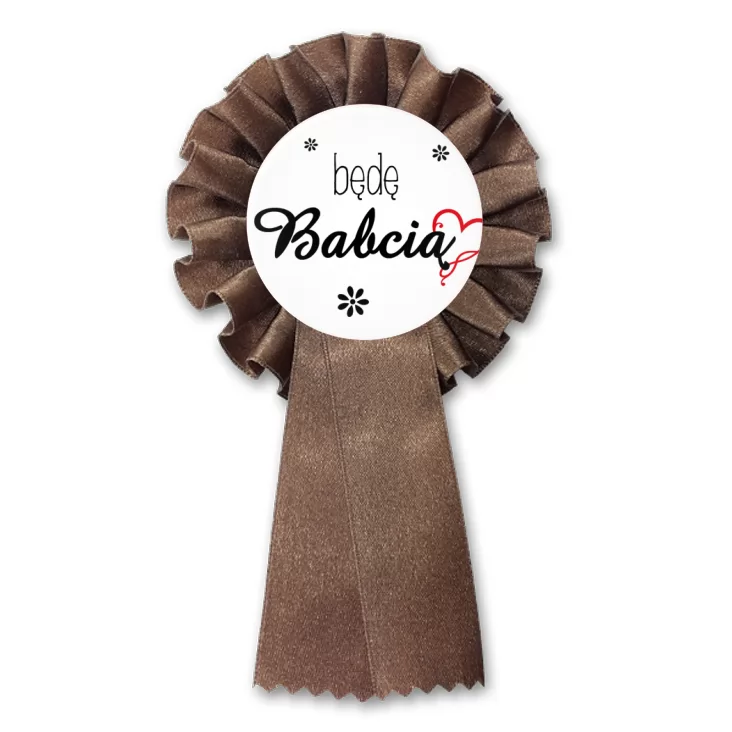 przypinka kotylion Będę Babcią