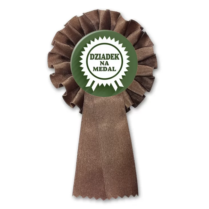 przypinka kotylion Dziadek na medal