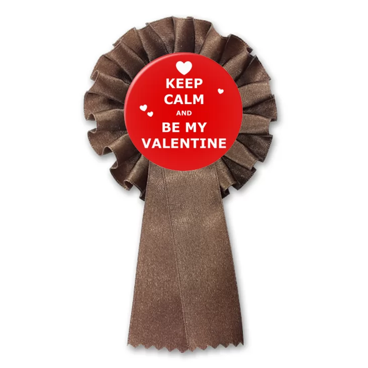 przypinka kotylion Keep calm and be my Valentine