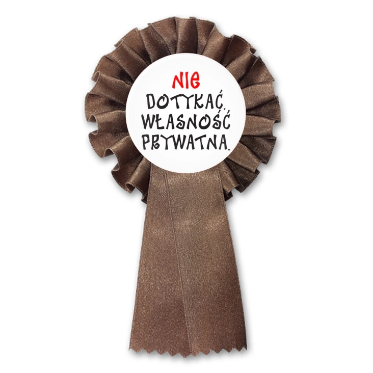 przypinka kotylion Nie dotykać