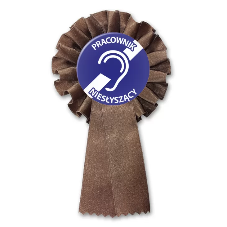 przypinka kotylion Pracownik niesłyszący ucho