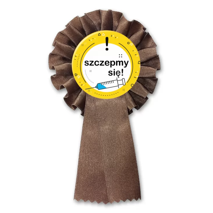 przypinka kotylion Szczepmy się!