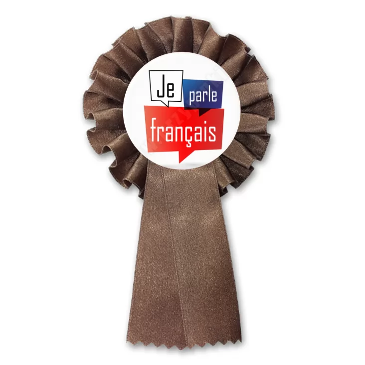 przypinka kotylion Mówię po francusku