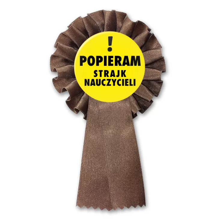 przypinka kotylion Popieram protest
