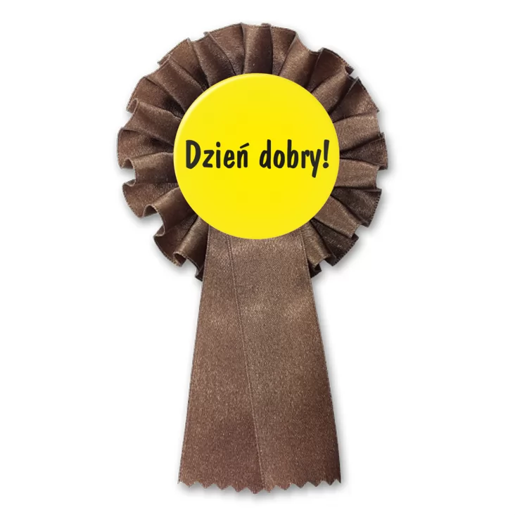 przypinka kotylion Dzień dobry