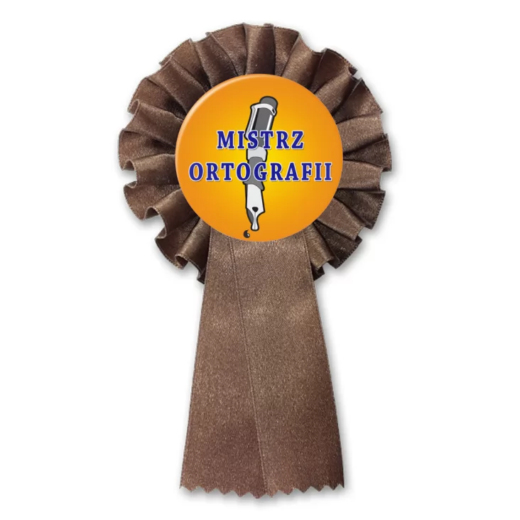 przypinka kotylion Mistrz ortografii