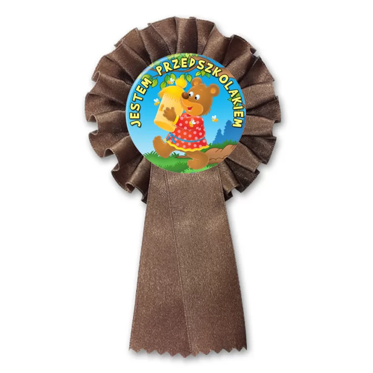 przypinka kotylion Jestem przedszkolakiem - Misie