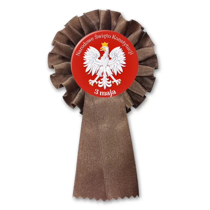 przypinka kotylion Narodowe Święto Konstytucji 3 maja biały orzeł