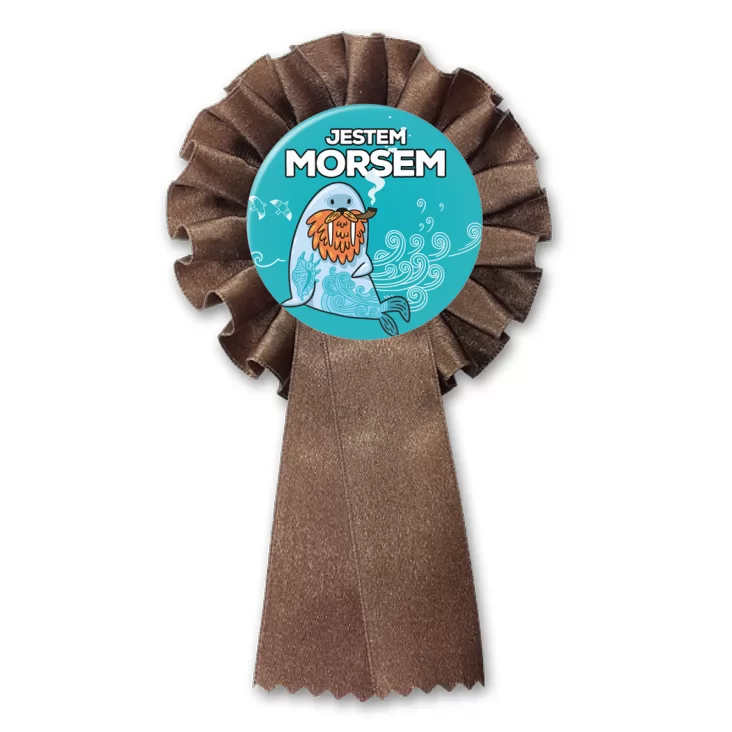 przypinka kotylion Jestem morsem z fajką