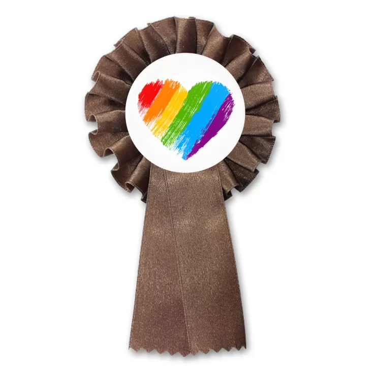 przypinka kotylion LGBT serce