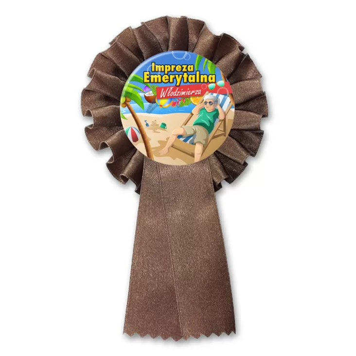 przypinka kotylion Impreza emeryta