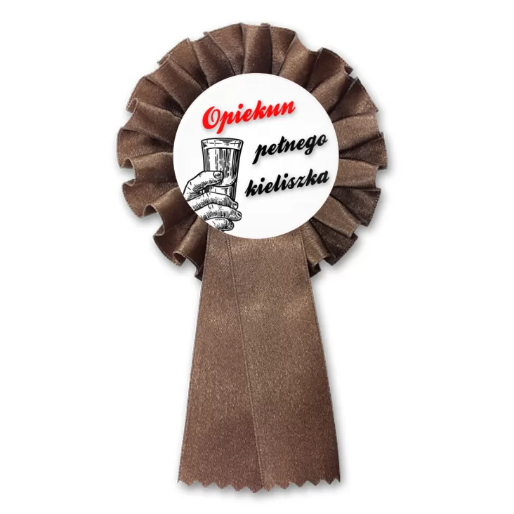 przypinka kotylion Opiekun pełnego kieliszka