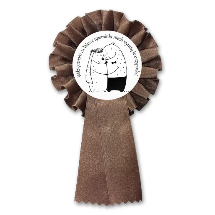 przypinka kotylion Podziękowanie