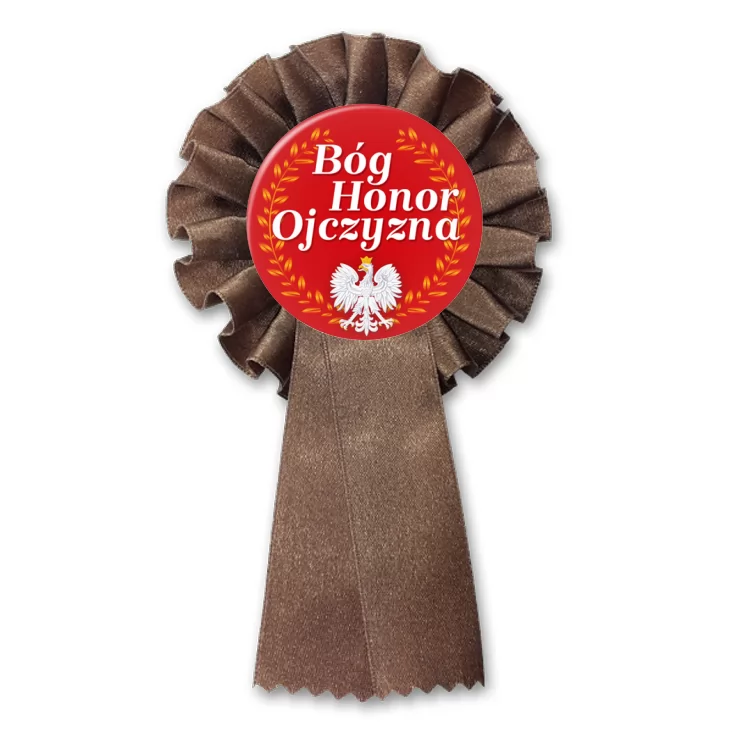 przypinka kotylion Bóg Honor Ojczyzna