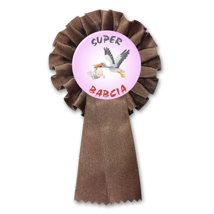 przypinka kotylion Super Babcia