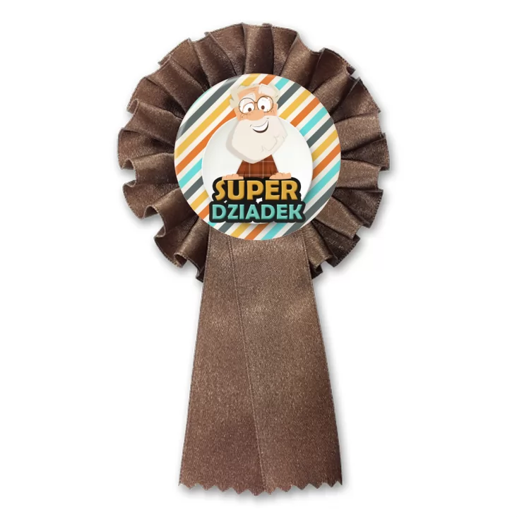 przypinka kotylion Dzień Dziadka - Super Dziadek