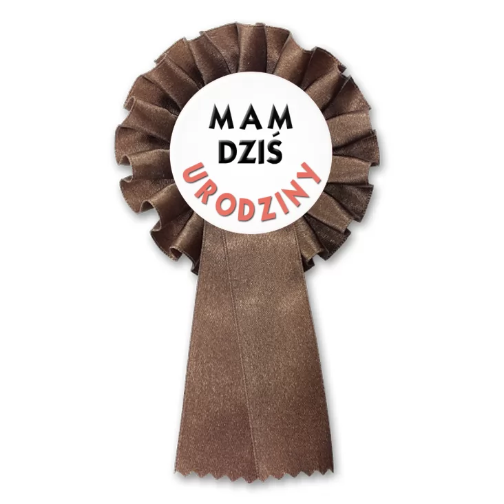 przypinka kotylion Mam dziś urodziny