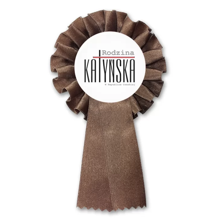 przypinka kotylion Rodzina Katyńska logo
