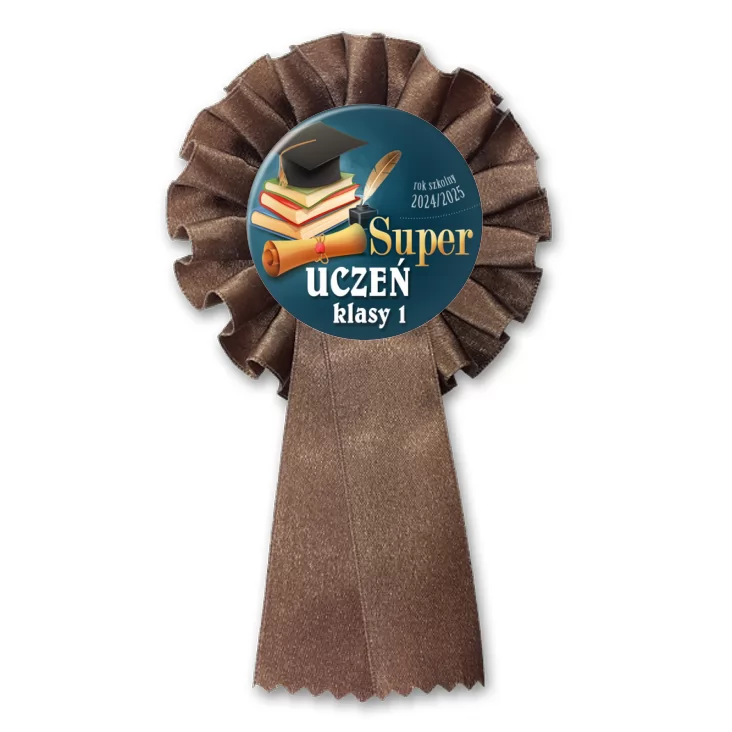 przypinka kotylion Super uczeń klasy 1