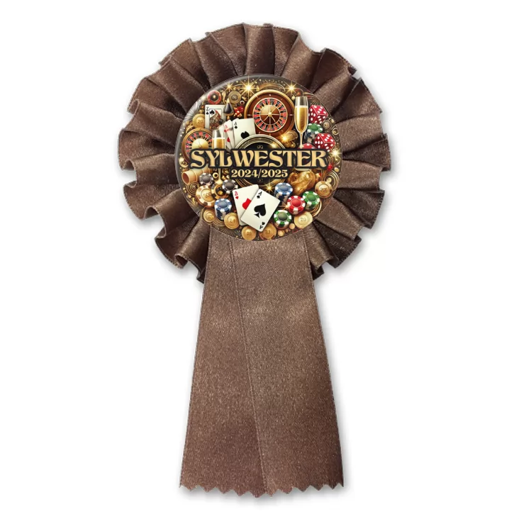 przypinka kotylion Sylwester w stylu Las Vegas