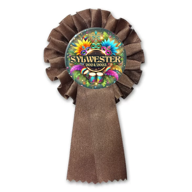 przypinka kotylion Sylwester w stylu karnawału Rio