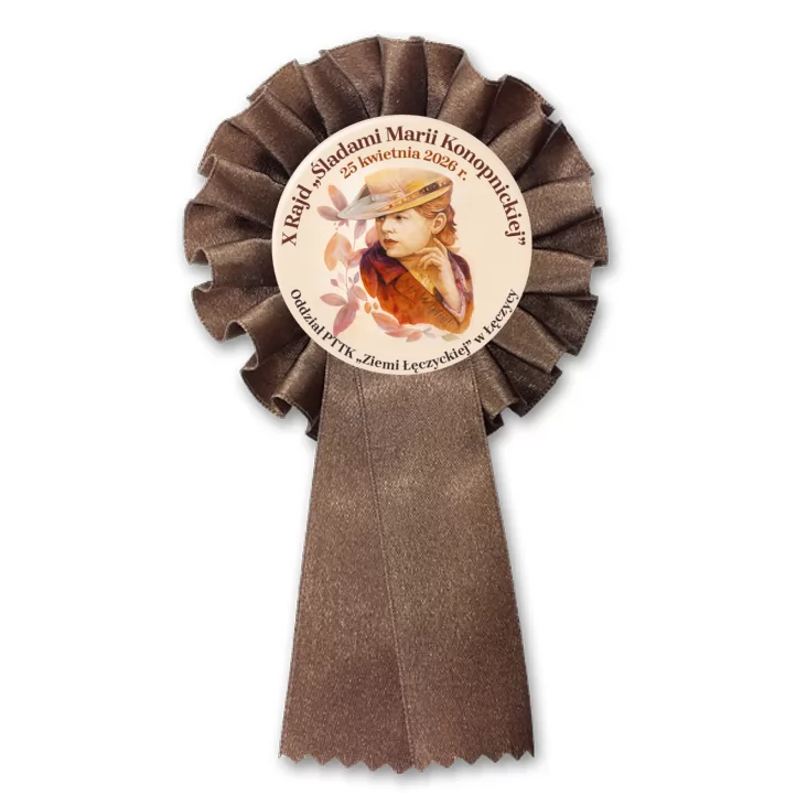 przypinka kotylion X Rajd Śladami Marii Konopnickiej