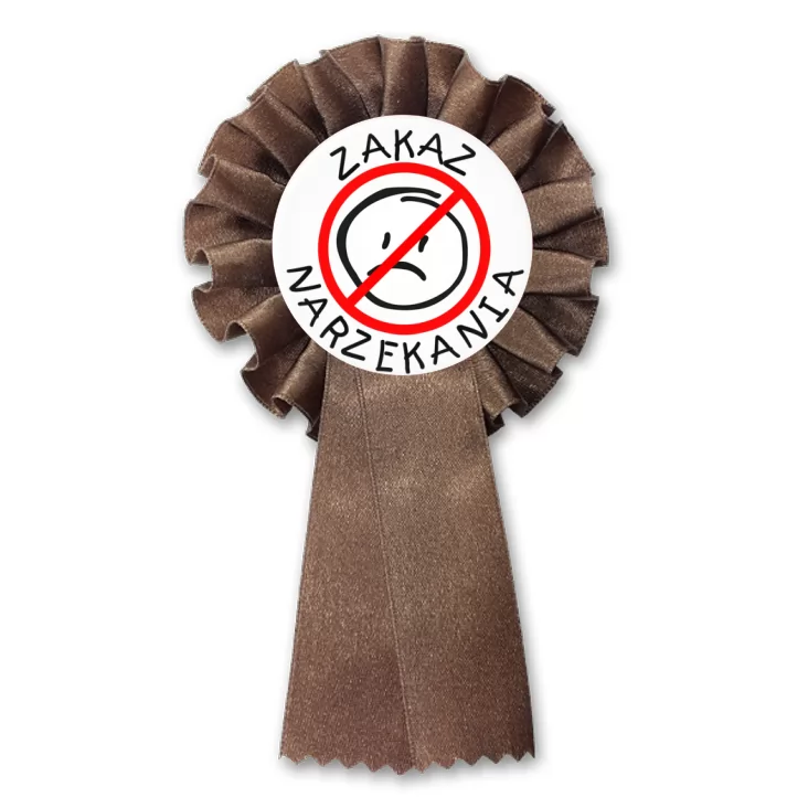 przypinka kotylion Zakaz narzekania