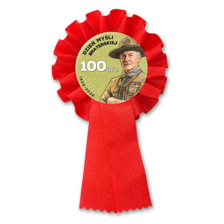 przypinka kotylion 100-lecie DMB Robert Boden Powell