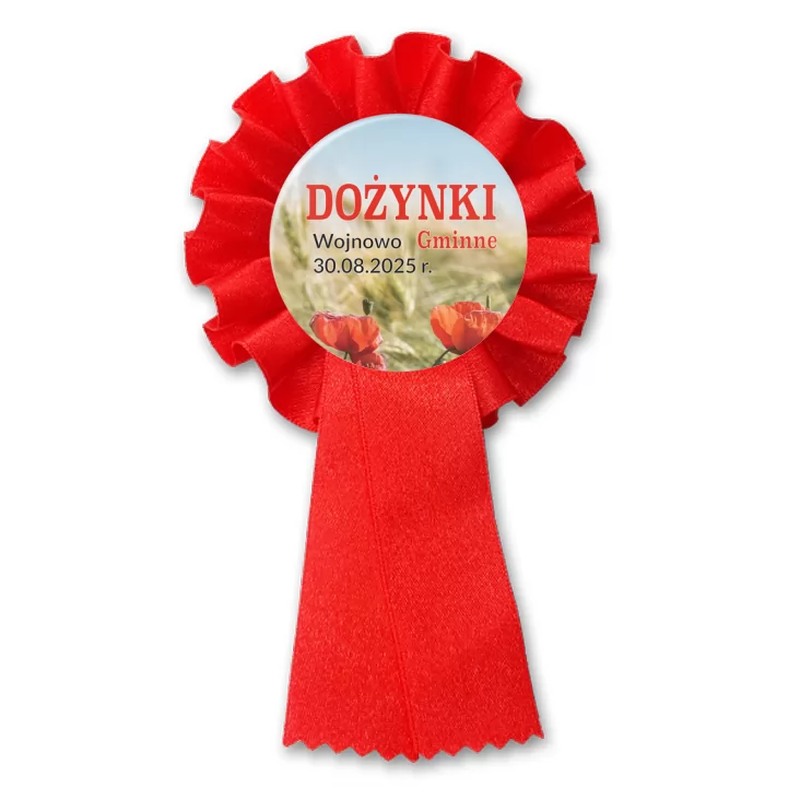 przypinka kotylion Dożynki Gminne Wojnowo 2025