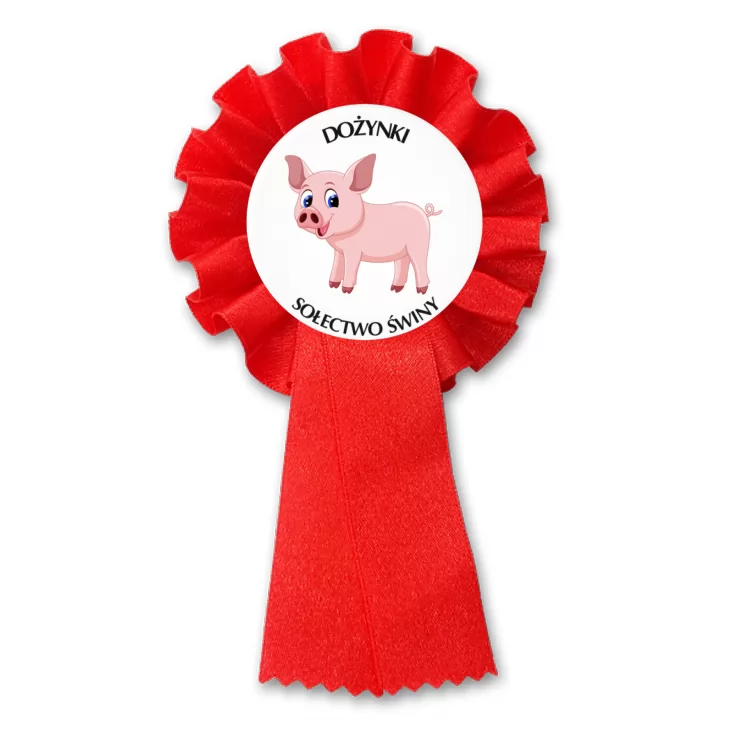 przypinka kotylion Dożynki Sołectwo Świny