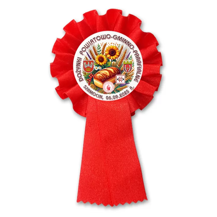 przypinka kotylion Dożynki Szamocin 2025