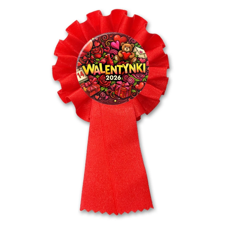 przypinka kotylion Dzień Świętego Walentego