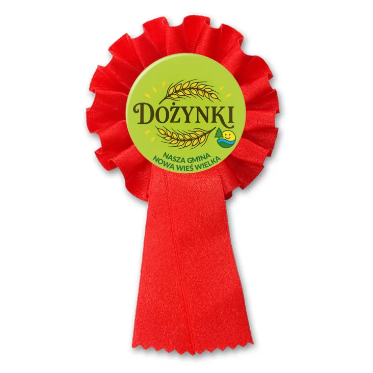 przypinka kotylion Gmina Nowa Wieś Wielka Dożynki
