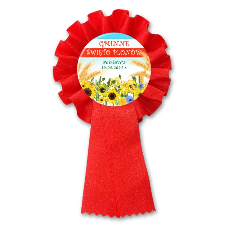 przypinka kotylion Gminne Święto Plonów Płośnica 2025