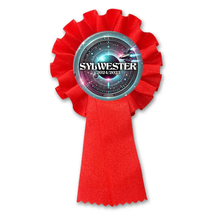 przypinka kotylion Impreza sylwestrowa w stylu science-fiction