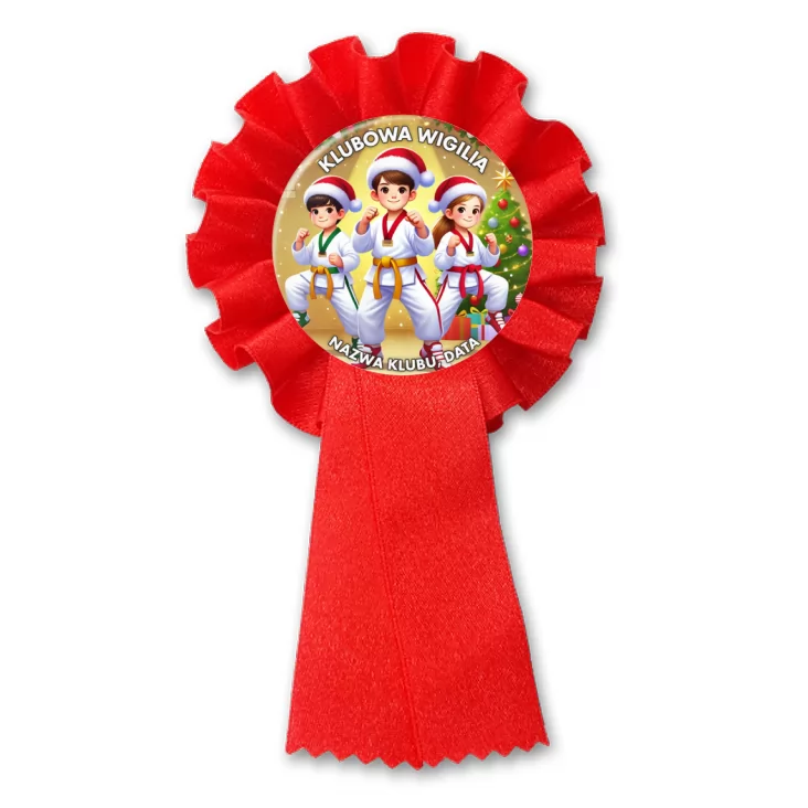 przypinka kotylion Klubowa wigilia taekwondo