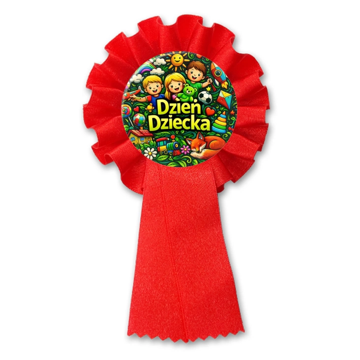 przypinka kotylion Kolorowy Dzień Dziecka